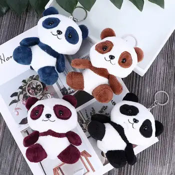 Noul Panda Drăguț Umplute Papusa Cheie Lanț Mic Jucărie De Pluș Pentru Copii Cadou De Nunta, Accesorii Bijuterii Sac Fată Stea Masina Cheie Inel Jucarie Cadou