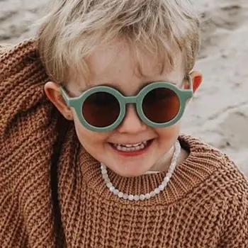 Nouă Copii ochelari de Soare Desene animate Forma de Urs Fete Băiatul Copii Ochelari de Soare Rotund Street Beat Ochelari Copil Drăguț Nuante Eyewears UV