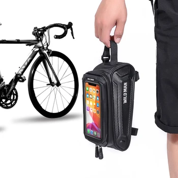 OMUL SĂLBATIC Nou Sac de Biciclete Cadru Fața de Sus a Tubului de Ciclism Sac Impermeabil 6.7 în Cazul în care Telefonul Touchscreen Sac de MTB Pachet de Accesorii pentru Biciclete