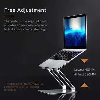 ORICO Pliabil Laptop Stand Înălțime Unghi Reglabil din Aluminiu Calculator Stand Portabil de Racire Notebook Holder pentru MacBook Dell