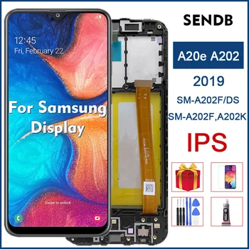 Original Pentru SAMSUNG Galaxy A20e A202 Display LCD Touch Ecran Digitizor de Asamblare Pentru Samsung SM-A202F A202K A20e LCD Cu Rama