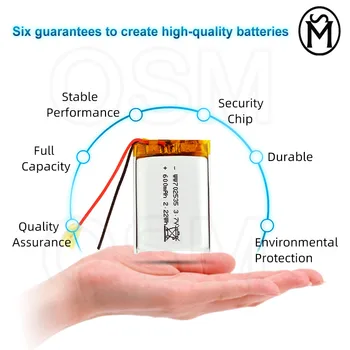 OSM1or2or4 Baterie Reîncărcabilă Model 702535 de 600 mah de Lungă durată 500times potrivit pentru produse Electronice și produse Digitale