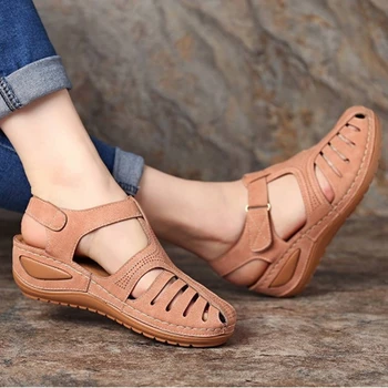PAMANNI Femei Sandale de Moda Superficial Confortabil Respirabil Minunat Non-alunecare Trendy Casual Vin Platfroms Doamnelor Pantofi