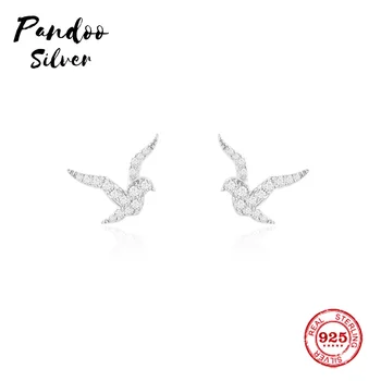 Pandoo Farmec De Modă Sterling Silver Original Copie 1:1,Les Hirondelles Înghiți Cercei Bijuterii De Lux Cadouri Pentru Femei