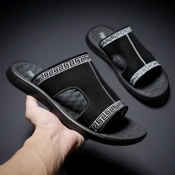 Pantofi bărbați papuci de Moda de Vară Anti-Alunecare Papuci de Plaja Casual Pantofi Platforma Soft de Sport în aer liber Sandale Barbati Negre