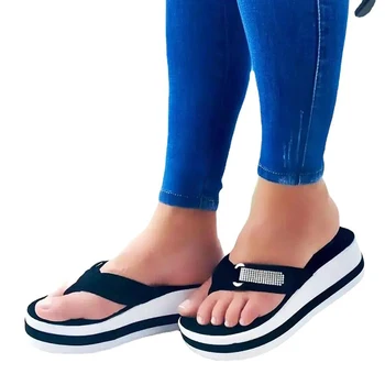 Pantofi pentru femei de Vară flip-flops Pene Platforma Pantofi de damă Femeie Sporit Femei Sandale Alunecare Pe Pantofi Pentru Femei Încălțăminte