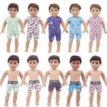 Papusa Tinuta Casual Pijamale cu Chiloți De 18 Inch American&43 Cm-Născut Generație Haine Papusa Accesorii Fata rusă DIY Jucărie