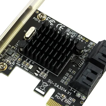PCIE to SATA Adapter Card PCI-E PCI Express pentru SATA3.0 Card de Expansiune 4Port SATA III 6Gbps pentru SSD HDD IPFS Miniere 88SE9215 cip