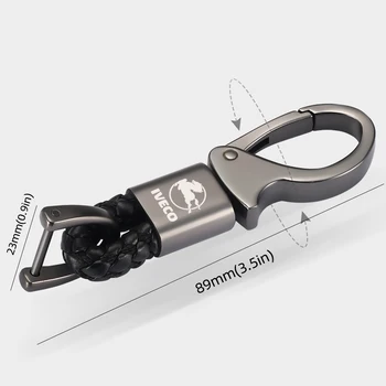 Pentru Iveco Banner 3ftx5ft Stralis curea de metal logo-ul Breloc țesute manual din piele de Cablu de înaltă calitate inel de chei Accesorii Auto