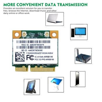 Pentru Lenovo G480/G580/G780/Y480/Y580/Y570 AR5B195 Bluetooth, placa de Retea 2.4 G/150Mbps WIFI Card PCIE Card Adaptor de Mare