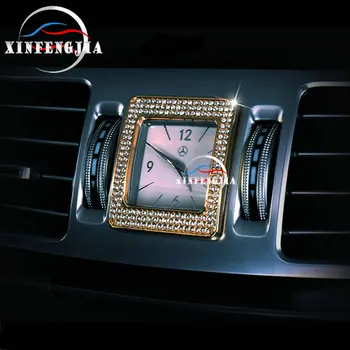 Pentru Mercedes-Benz S E CLS-Class W221 W212 C218 Aur Argintiu Cristal Stil Centru Ceas Rama Capacului Ornamental