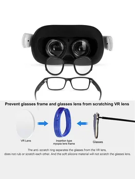 Pentru Oculus Quest 2 VR Magnetic Ochelari Anti-Albastru de Protecție a Lentilei Obiectiv Rapid Demontați Pentru Oculus 2 Cadru Clip Căutarea de Sticlă