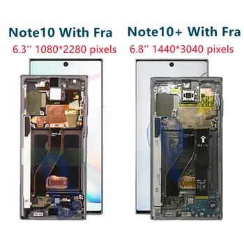 Pentru Samsung Galaxy Nota 10 Lcd N970F N970U cu Cadru de Afișare Ecran Tactil Digitizer Pentru Samsung Nota 10 Plus 5G N975