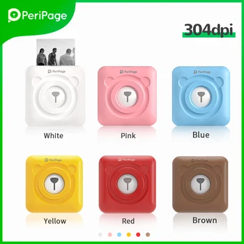 PeriPage Sus 304dpi A6 Mini Portabil Termică Bluetooth Printer Termic de Imagine Foto Imprimantă de Etichete pentru Android și IOS Telefoane Mobile