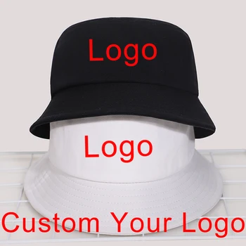 Personalizat Logo-Ul Dvs. Pălărie Găleată Face Design-Ul Panama Capac Femei Barbati Alb Negru Bumbac Exterioare De Protecție Solară Soarele Preveni Pălării Capace