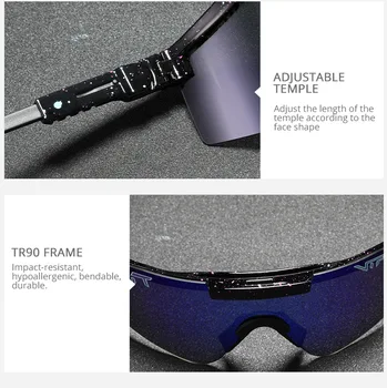 Pit Viper Oglinda Rece Polarizat ochelari de Soare Barbati TR90 Anti Rezistența de Siguranță Ochelari Femei Overized Nuante, Cu acces Gratuit la Cutie