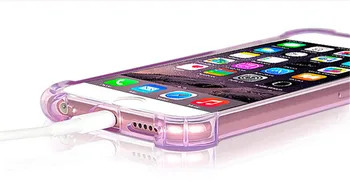 Plin Proteja Anti-Cioc Silicon Telefon Caz Pentru iPhone X 7 6 6S Plus 5 SE 2020 XR XS 12 11 Pro MAX Transparent Capacul din Spate de cazuri