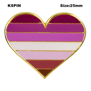 Polysexual mândrie inima în formă de steag pin rever insigna pin Broșă Icoane XY0624-2