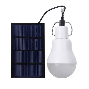 Portabil LED Lampă Solară Încărcat de Energie Solară Panou de Lumină Alimentate de Urgență Bec De Grădină în aer liber Camping Cort Pescuit