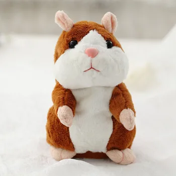 Promovarea 15cm Hamster Vorbesc Vorbesc Vorbesc de Înregistrare a Sunetului Repeta Umplute de Animale de Pluș Drăguț Hamster Jucărie Pentru Copii Copil Cadou de Crăciun