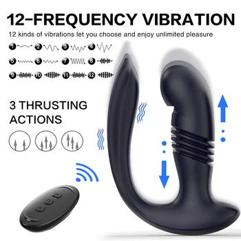 Purta Prostata Masaj Intim Jucării pentru Bărbați Masturbator Anal Plug Vibratoare fără Fir Control de la Distanță Penetrare Penis artificial Vibratoare