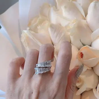 QTT Genial Deget Inel Argint 925 Inele Pentru Femei Design Neobișnuit de Nunta Inele de Promisiune Bijuterii de Mireasă Cadou
