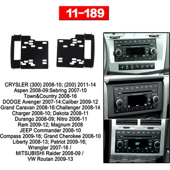 Radio auto cadru Audio Fascia Pentru CRYSLER (300) 2008+ Aspen DODGE Avenger Stereo Auto Radio Măștii Panoului de Instalare Adaptor