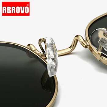 RBROVO Rotund ochelari de Soare Retro Femei 2021 Oval Ochelari de Epocă pentru Femei/Bărbați de Lux Eyewaer Bărbați Oglindă Mică Lunetă Soleil Homme