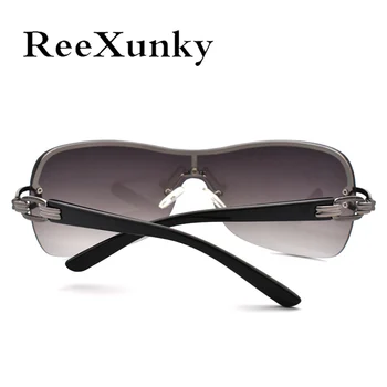 ReeXunky fără ramă de ochelari de Soare Femei 2021 Moda de Epocă de Lux Supradimensionate-O Bucată de Nuante Mens Retro Vizorul UV400 zonnebril dames