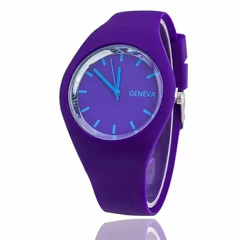 Reloj Mujer De Moda Mai Multe Culori Silicon Moale Ceas Pentru Femei Casual Geneva Sport Cuarț Ceas De Mână De Vânzare Fierbinte Ceasul Elev