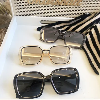 Retro Supradimensionat ochelari de Soare pentru Femei Brand Oglindă Nuante de Lux Original Pătrat Ochelari de Soare Pentru Bărbați Cadru Metalic Tendință UV400 Ochelari
