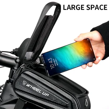 ROATA de Bicicletă Sac Impermeabil 7.0 Inch Touch Ecran Telefon Caz Ciclism Sac de Top Fata Tub Cadru MTB Biciclete Rutier Geanta Accesorii