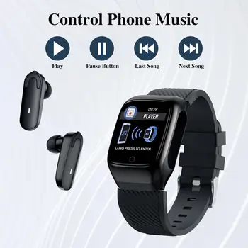 S300 Ceas Inteligent Bărbați SmartWatch Pavilioane Cu Căști Bluetooth Muzica Sport Watch Doi în Unu pentru Android iOS Brățară Inteligent