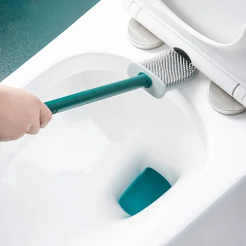 Samll Dovleac Silicon TPR Perie de Toaletă Drainable Perie Wc cu Montare pe Perete Sau Podea Perie de curățat Accesorii de Baie