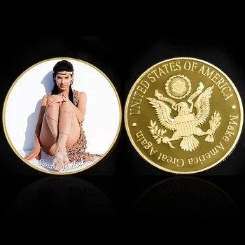 Sandra Bullock Camera De Zi De Decorare Cadouri De Vacanță Colective Cadouri De Lux Monedă Sexy Monede De Suveniruri Monede