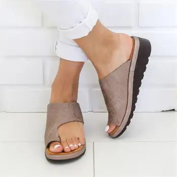 Siddons Femei modelului Sandale 2021 Nou Confortabil cu Talpi Groase cu Fund Plat de Corecție Papuci de Mari Dimensiuni 35 - 43 Pantofi Casual