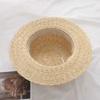 Simplu Femei De Vară Largă Pălărie De Paie De Moda Chapeau Paille Doamna Pălării De Soare Luntraș Grâu Panama Palarii De Plaja Chapeu Feminino Capace