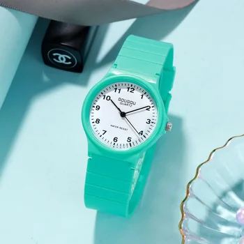 Simplu și la modă doamnelor ceas silicon curea analog casual doamnelor cuarț ceas rotund de sex feminin ceas relogio feminino