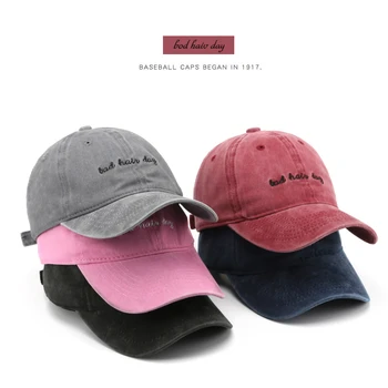 SLECKONT Moda Șapcă de Baseball pentru Bărbați și Femei Retro Spălat Bumbac Palarie Casual Snapback Hat Unisex Soarele de Vară Cap Reglabil