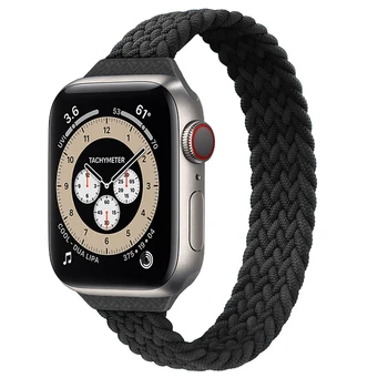 Slim Pentru Apple watch curea 44mm 40mm iwatch trupa 42mm 38mm 42mm MATERIAL Împletit Solo Buclă bratara apple Watch serie se 6 5 4 3
