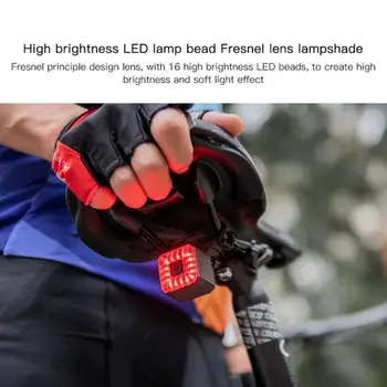 Smart Biciclete Coada Lumina din Spate Auto Start Stop de Frână IPX4 rezistent la apa USB Reîncărcabilă Ciclism Coada Stop Bicicleta MTB Lumini cu LED-uri