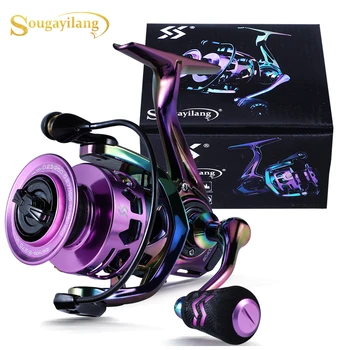 Sougayilang 12+1BB Colorate Spinning Ultralight cu Grafit Frame 6.0:1 Viteza Mare de 39 Lb Drag pentru apă Sărată sau apă Dulce