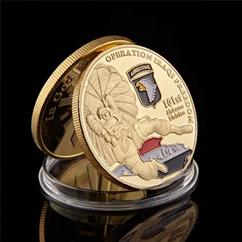 Statele UNITE ale americii Divizia 101 Aeropurtată Moneda Falcon Onoare Medalie de Monede de Colecție W/ Capsulă Display