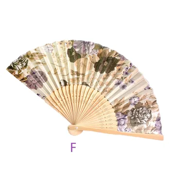 Stil Chinezesc Fan Model De Pliere De Dans Nunta, Petrecere, Dantelă De Mătase Pliere Mână De Flori De Fan Fata De Femei Foto Prop Instrument Art Craf