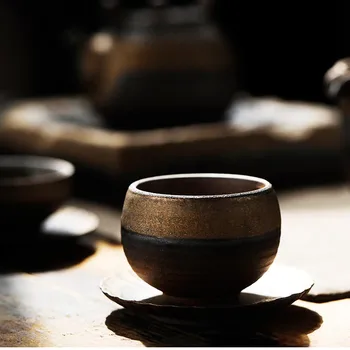 Stil Japonez Aurit Ceramice Ceașcă De Ceai Teaware Kung Fu Set De Ceai Cupa Retro Acasă Castron De Ceai Ceașcă De Ceai Set