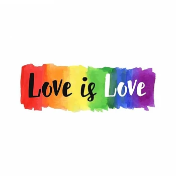 SZWL dragostea Este Dragoste Gay Pride LGBT Autocolante Auto protecție Solară rezistent la apa Vinil Decal pentru JDM Bara Portbagaj Camion Grafică,13cm*4cm