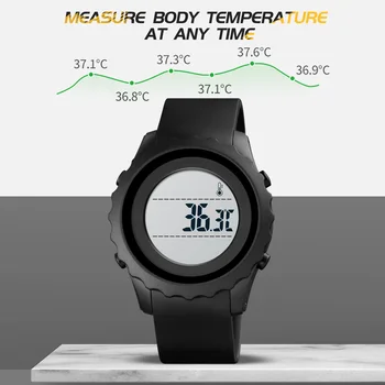 Top Barbati Ceas Temperatura Corpului Ceasuri Electronice de Moda Digital Sport Încheietura Ceas Pentru Om Original Militare Ceas SKMEI Oră