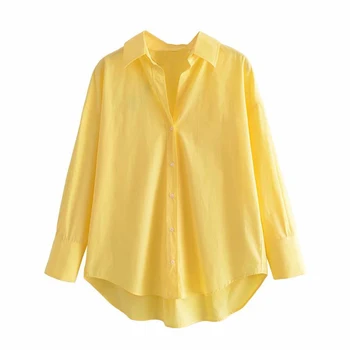 Toppies Dulce Bomboane de Culoare Tricouri de Bumbac pentru Femei Bluze Topuri Largi Camasi cu Maneca Lunga camisas de mujer