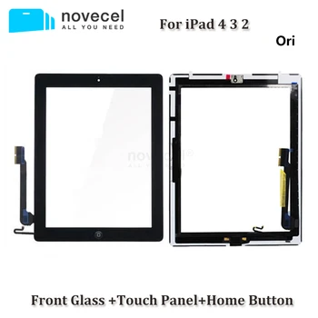 Touch Screen Pentru iPad 3 4 2 A1416 A1430 A1403 A1459 A1458 A1460 A1395 A1396 A1397 Digitizer Senzor Panou de Sticlă Cu Butonul Home