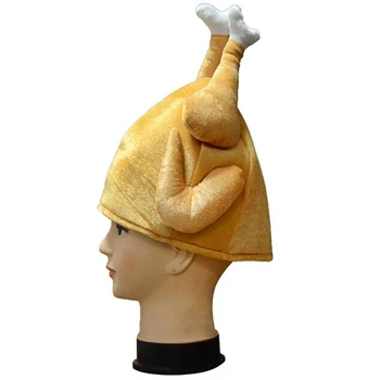 Turcia Trap Pălărie Fantezie Curcan Prăjită Pălărie Capace Adult Pluș Curcan Prăjită Pălărie Cina de Crăciun Costum Bucătar ziua hank-ului Pălărie